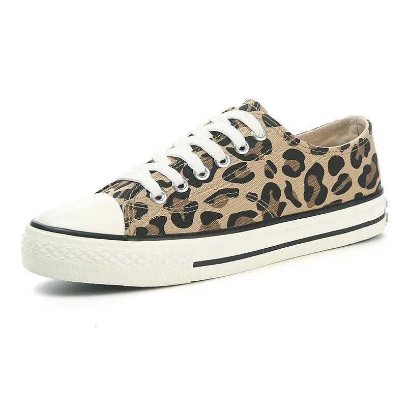 Fashion Sneakers Leopard Women Canvas Shoes Harajuku Classics Vulcanize Shoes Woman New Skateboard Shoes Ladies Loafers Casual