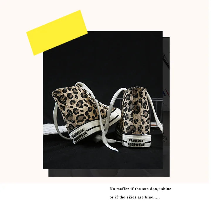 Fashion Sneakers Leopard Women Canvas Shoes Harajuku Classics Vulcanize Shoes Woman New Skateboard Shoes Ladies Loafers Casual