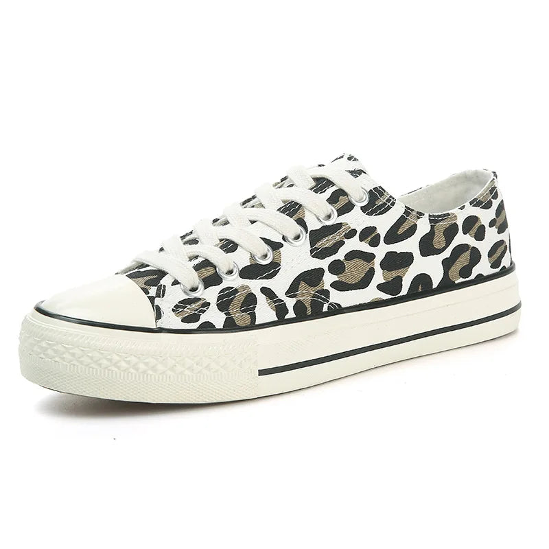 Fashion Sneakers Leopard Women Canvas Shoes Harajuku Classics Vulcanize Shoes Woman New Skateboard Shoes Ladies Loafers Casual